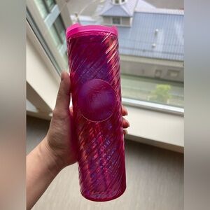 Pink Chrome Starbucks Tumbler
